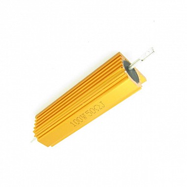 Aluminium Behuizing Weerstand, Goud 50W 100 Ohm Aluminium Case Bekleed Wirewound Weerstand Belasting Weerstanden, 2 Stks