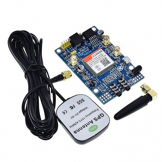 SIM808 GSM/GPRS/GPS Module with GSM and GPS Antenna