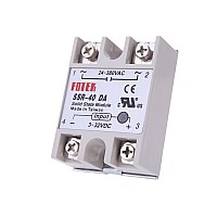 Solid state relay SSR-40DA 40A Monophase solid state relay input 3-32V DC output 24-380V AC