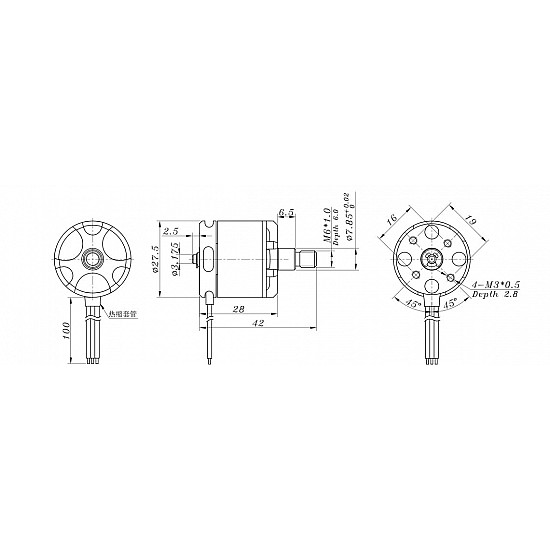 SunnySky X2212 CW KV980 Brushless Motor