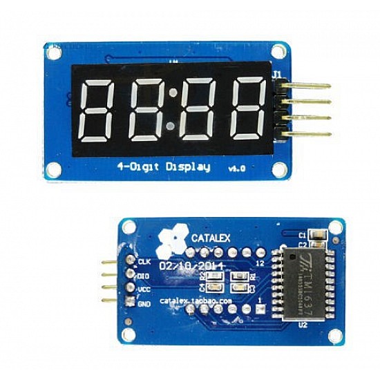 TM1637 0.36 Inch 7 Segments Digital Display Tube 4-Digit LED Module Board for Arduino Red Green Blue Yellow White-RED 