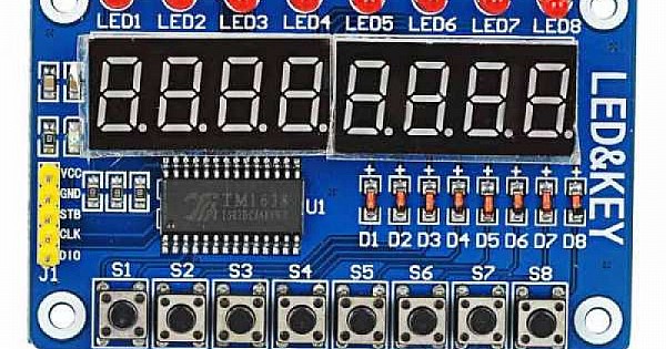 8 Bit Counter Led TM1638 8-Bit Button Digital LED Display Module