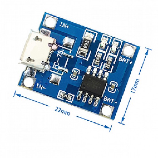 AZDelivery 3 x TP4056 Micro USB 5V 1A Charge Controller Lithium Li Ion Battery Charger Module including E-Book! 