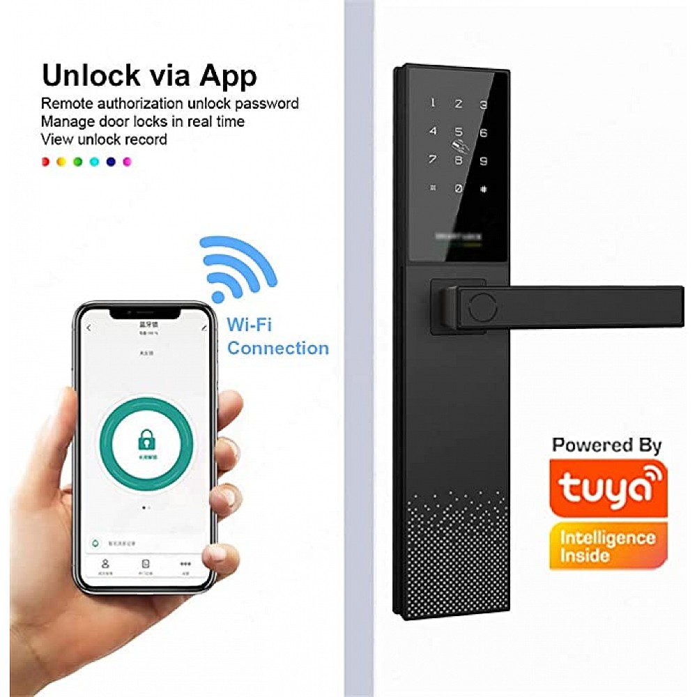 Tuya-X2 Black Youth Edition Intellgent Lock(6v) for smart homes