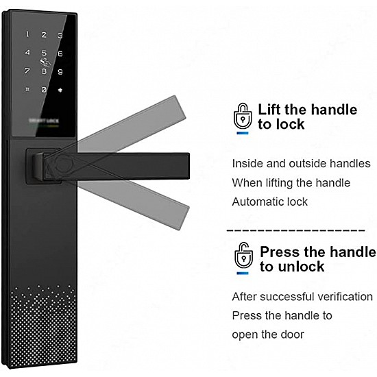 Tuya-X2 Black Youth Edition Intellgent Lock(6v) for smart homes