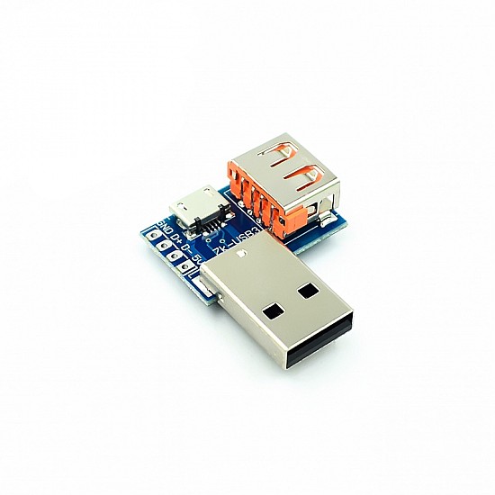 USB Adapter Board Micro USB to USB Female Connector Male to Female Header 4P 2.54mm