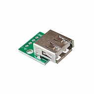 USB Female to DIP 2.54mm 4Pin Adapter Board