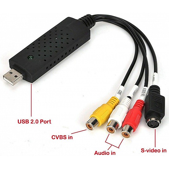 USB2.0 Audio Video Capture Card Adapter VHS To DVD Video Capture Converter
