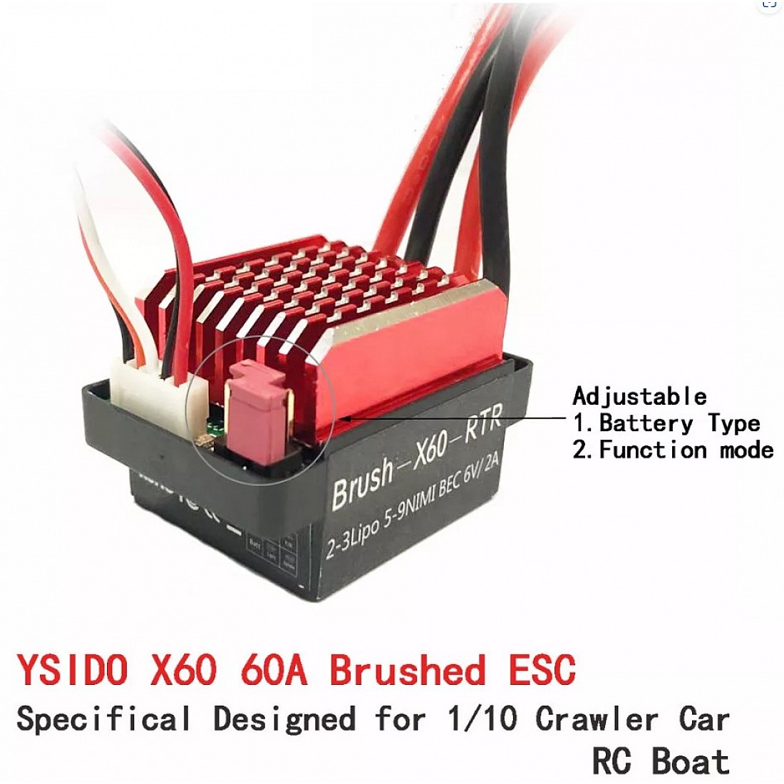 Waterproof 60A brushX60RTR ESC for RC motor