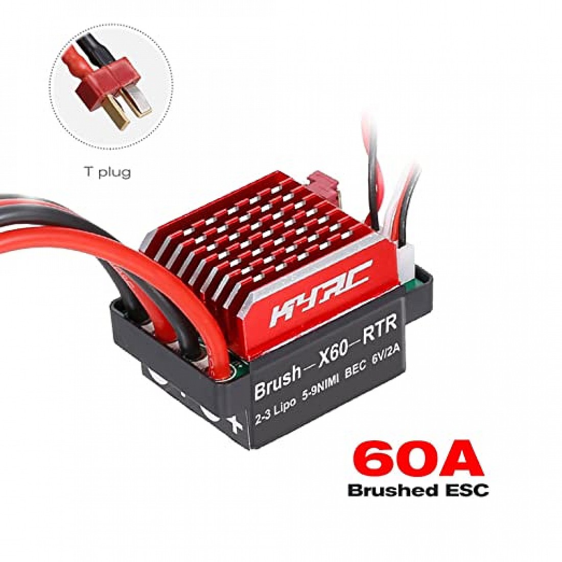 Waterproof 60A brushX60RTR ESC for RC motor