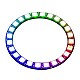 WS2812 5050 RGB LED Integrated Drive Ring Module, A05 24 Bit