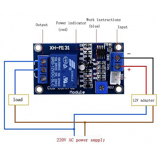 XH-M131 DC 12V Light Control Switch Photoresistor Relay Module