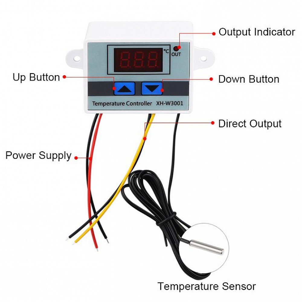 XHW3001 220V AC Digital Temperature Controller