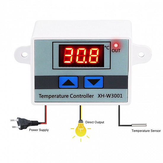 XH-W3001 220V AC Digital Temperature Controller Microcomputer Thermostat Switch Module