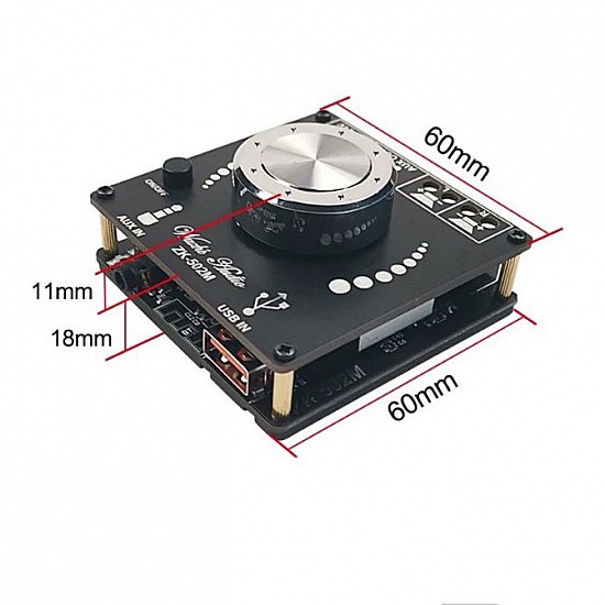 ZK-502M 50WX2 Stereo Bluetooth 5.0 Power Audio Amplifier Board