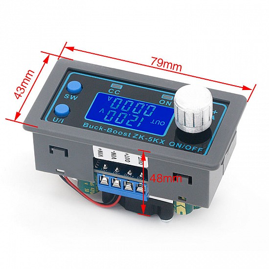 ZK-5KX DC0.6-36V 5A 80W Adjustable Buck Boost Power Supply Module