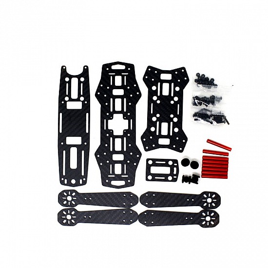 QVA250 V2 Carbon Fiber Frame Kit RC Drone FPV Racing 3.0mm Arm Thickness - Frame - Multirotor