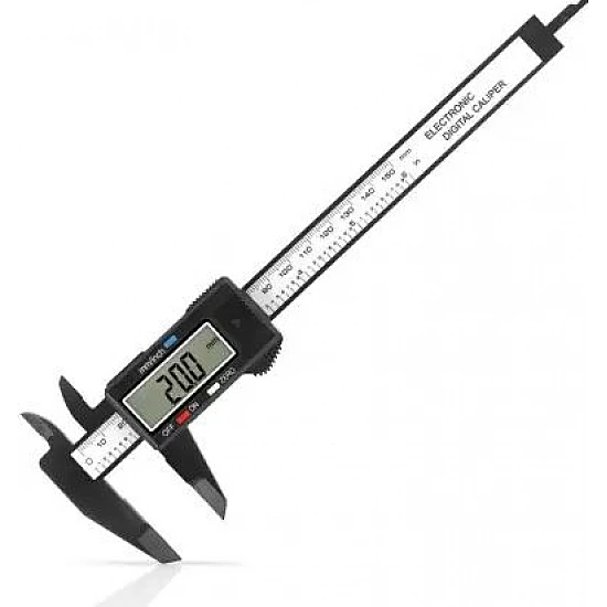 150mm/6Inch LCD Digital Electronic Carbon Fiber Vernier Caliper Gauge Micrometer