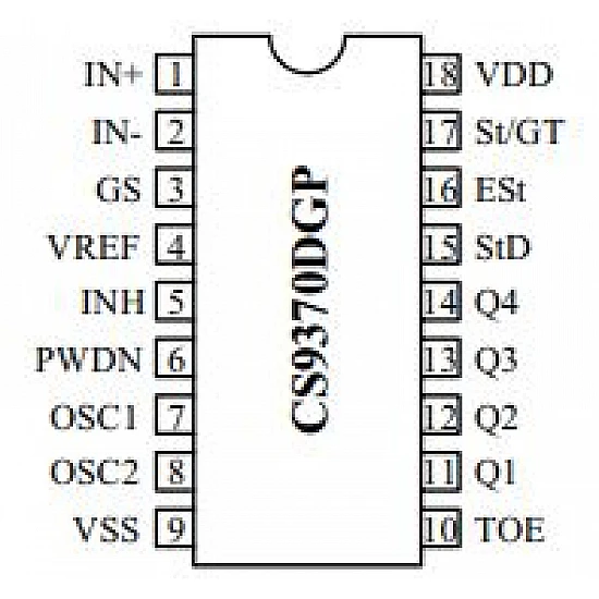 CS9370DGP DTMF decoder chip dual-tone multi-frequency - ICs - Integrated Circuits & Chips - Core Electronics