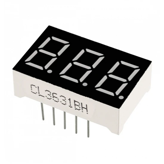 Red 0.56inch 3 Digit 7 Segment LED Display Digital Tube - Common Anode