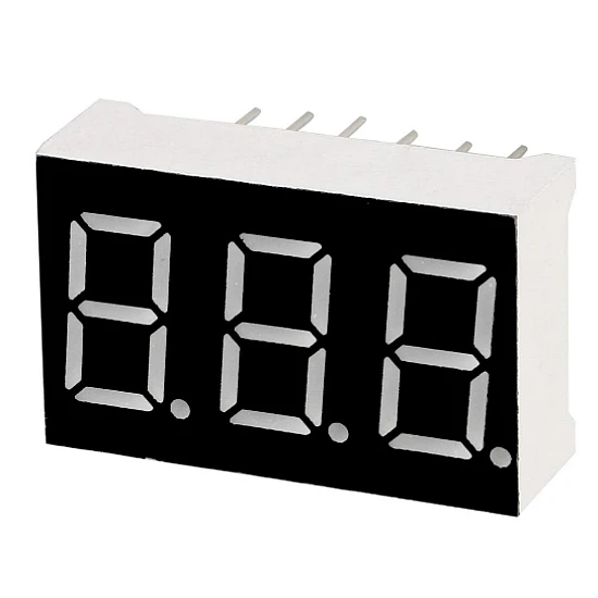 Red 0.56inch 3 Digit 7 Segment LED Display Digital Tube - Common Anode