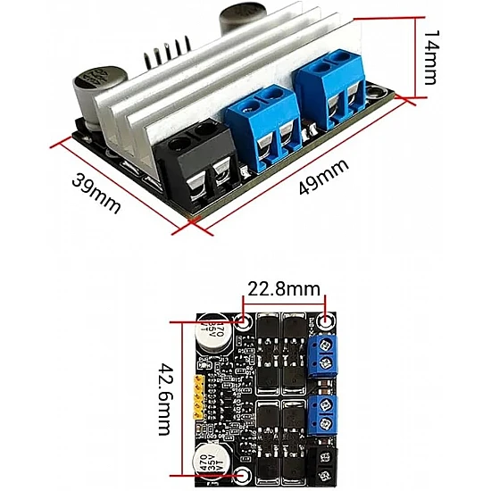 10A Dual-Channel DC Motor Driver Module 3-18V - Forward/Reverse PWM & Dimming