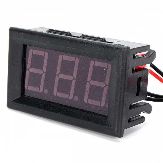 12V Digital Electronic Thermometer - Green LED Display - Waterproof Probe