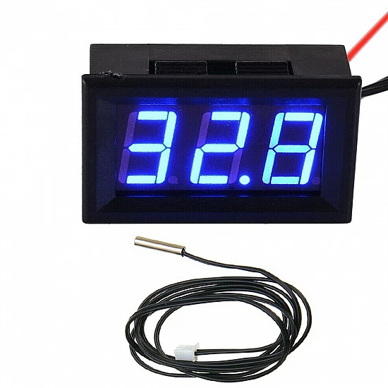 12V Digital Electronic Thermometer with Waterproof Probe for Fish Tanks & Cars