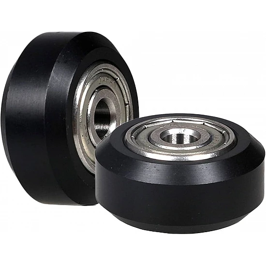 20 Series Black POM V-Wheel with MR115 Bearing for 2020 Profile