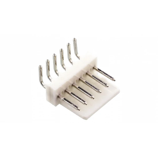 3.96mm Spacing 6 Pin Curved Header Connector 3.96mm Spacing 6 Pin Curved Header Connector