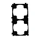 32650 1x2 Black Lithium Cell Holder