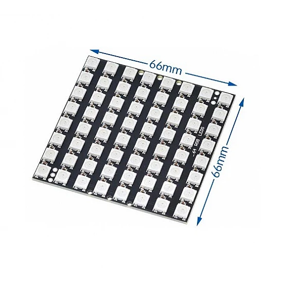 64-Bit WS2812B 5050 RGB LED Round Development Board - Full Color Addressable