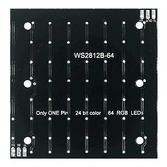 64-Bit WS2812B 5050 RGB LED Round Development Board - Full Color Addressable