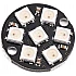 7 bit WS2812 5050 RGB LED Built-in Full Color Driving Lights Circular Development Board