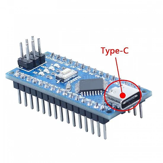 Arduino Nano V3.0 ATmega328P CH340 Chip I Type-C SOLDERED