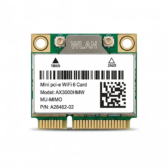 AX3000HMW Mini PCI-E WiFi 6 Card MU-MIMO Bluetooth 5.2 Module