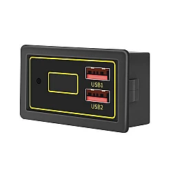 Car Battery Voltage & Power Display Module With Dual USB Supports 