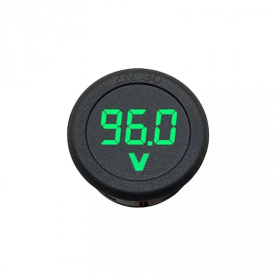 Circular 0.56" DC 4-100V Round Two-wire Digital Voltmeter (Green LED)