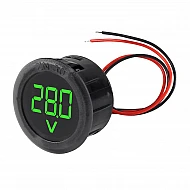 Circular 0.56" DC 4-100V Round Two-wire Digital Voltmeter (Green LED)