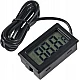 FY-10 Digital Thermometer with 1M Waterproof Probe - Black