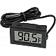 FY-10 Digital Thermometer with 1M Waterproof Probe - Black