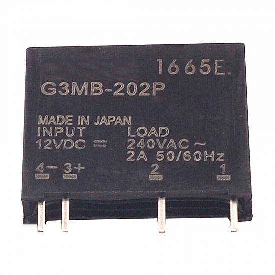 G3MB-202P-12VDC Solid State Relay - 2A 240VAC Zero-Cross PCB Mount