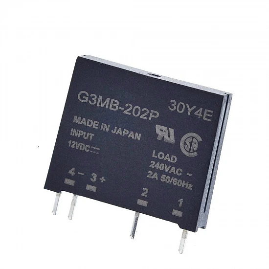 G3MB-202P-12VDC Solid State Relay - 2A 240VAC Zero-Cross PCB Mount