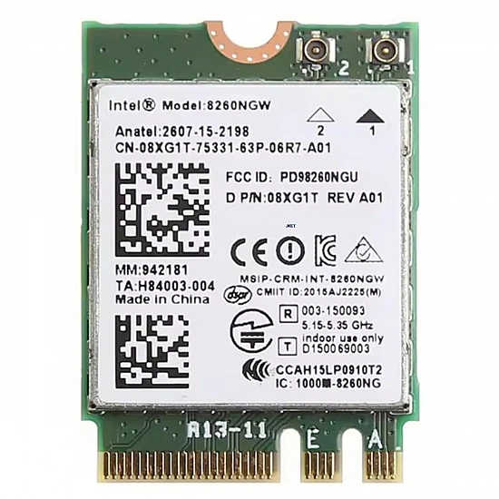 Intel 8260NGW Dual Band Wireless-AC M.2 WiFi Bluetooth 4.2 Card