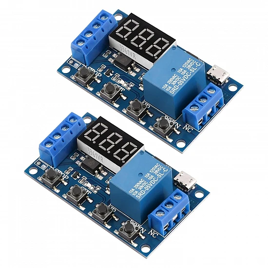 Micro USB 5V-30V Delay Relay Module - Cyclical Timing Controller with Power-Off Delay