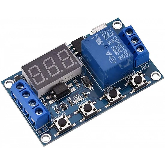Micro USB 5V-30V Delay Relay Module - Cyclical Timing Controller with Power-Off Delay