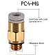 PC4-M6 Pneumatic Quick Connector for 3D Printer Extruder
