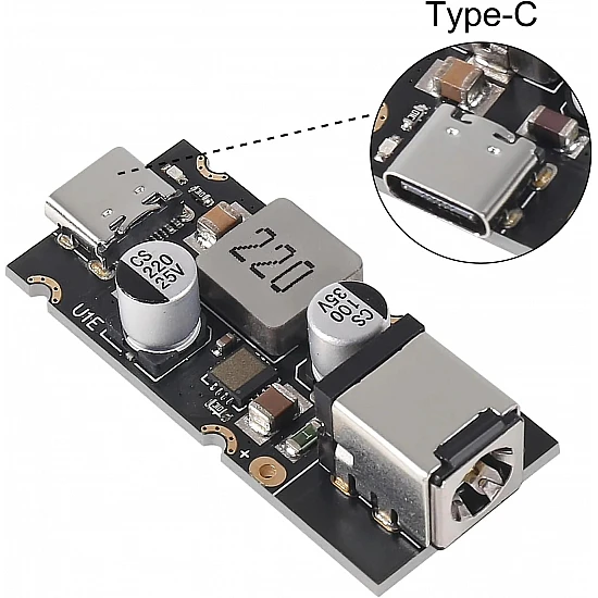 PD65W Fast Charging Module DC5525 Input Type-C PD3.1 PPS QC3.0 Huawei SCP