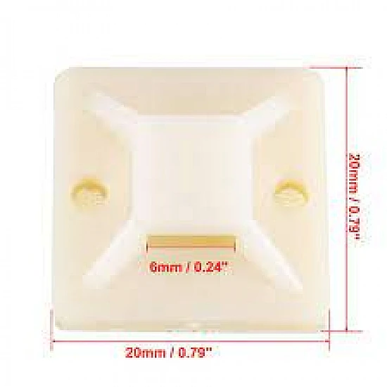 Self-Adhesive 20X20 Self Adhesive Base Cable Tie Wall Mount