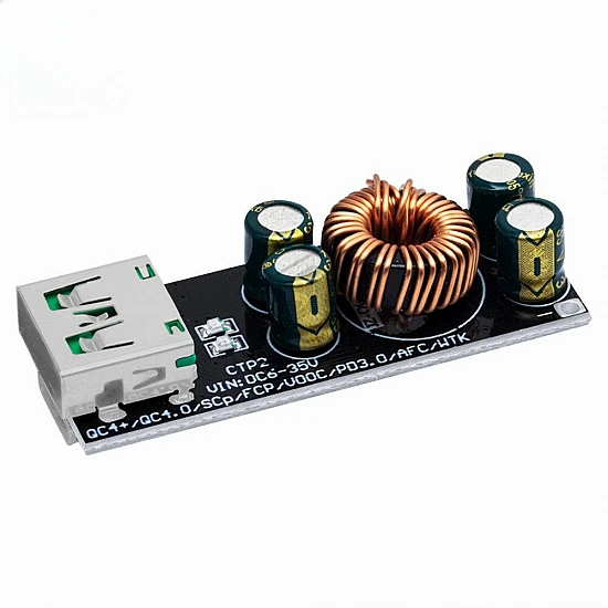 Single-Channel SW3518 Fast Charging Module - 100W Full Protocol DC-DC Buck